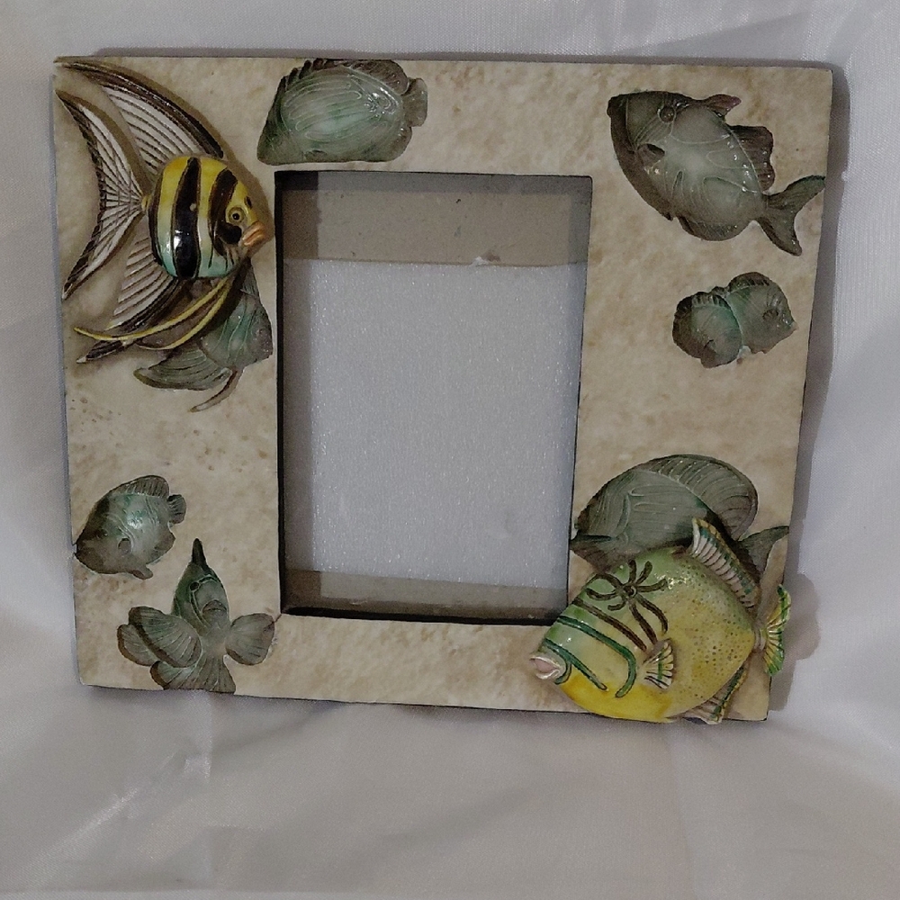 Source Unknown Fish-Themed Photo Frame